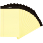 Narrow Ruled  Writing Pad - Canary (50 Sheet Paper Pads, 12 pack)